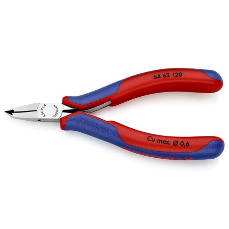 Clesti de taiere frontala pentru electronisti, suprafata oglinda lustruita si manere cu manson bicomponent, L 120 mm, Knipex