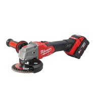 Polizor unghiular cu motor fara perii si sistem de franare M18 FSAG125XB-502X, cu acumulator 18 V si incarcator, Milwaukee
