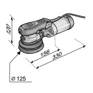 Set masina orbitala cu suport rotund ORE 2-125 EC, 260 W, 8000 - 12000 rpm, 125 mm diametru disc, Flex