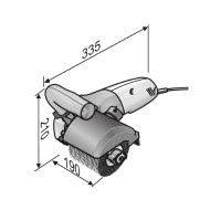 Masina cu banda pentru finisarea suprafetelor de metal BBE 14-3 110, 1400 W, 1000-3500 rpm, Flex