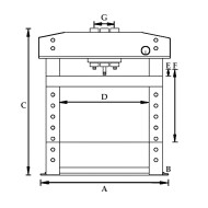 Presa hidraulica de atelier, model WPP 30 EF, forta de presare 30 tone, cursa piston 150 mm, Ø piston 70 mm, UNICRAFT