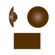 Capacele din plastic Ø8 mm, pentru suruburi pozidriv PZ1, plastic, colorat, Rocast