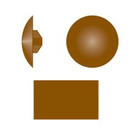 Capacele din plastic Ø8 mm, pentru suruburi pozidriv PZ1, plastic, colorat, Rocast