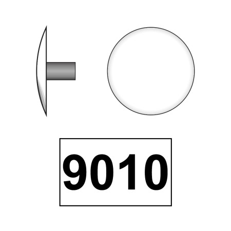 Capacele din plastic ø12 mm cu picior cilindric, plastic, colorat, Rocast