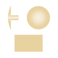 Capacele din plastic Ø12 mm cu picior cilindric, plastic, colorat, Rocast