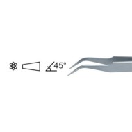 Penseta de precizie "ac", L 120 mm, varf inclinat, subtire si ascutit, Knipex