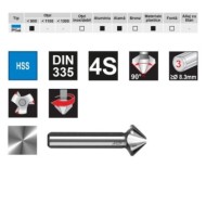 Set tesitoare UltimateCut 4S, 90°, HSS DIN 335, 6 piese, Ruko