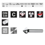 Set tesitoare C 90° HSS pentru aluminiu, rectificate, DIN 335, 6 pieseRuko