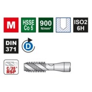 Set tarozi de masina extra-lungi (universali), HSS-E, filet metric, DIN 371, forma C/35° RSP, 150 mm lungime, Volkel