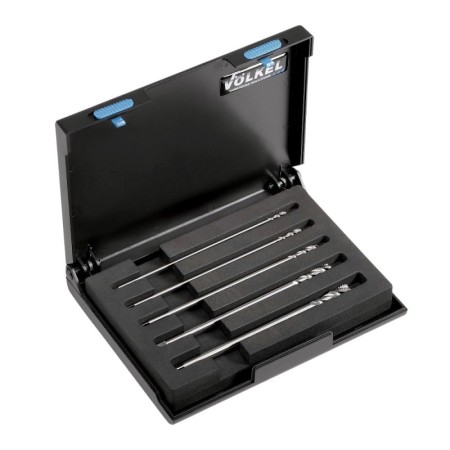 Set tarozi de masina extra-lungi (universali), HSS-E, filet metric, DIN 371, forma C/35°,cu coada redusa, 150 mm, Volkel