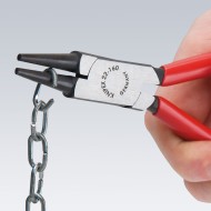Cleste cu falci rotunde, lungi, cu strat negru protector lustruit si manere cu manson din plastic, Knipex
