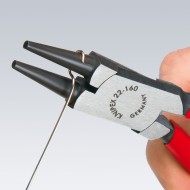 Cleste cu falci rotunde, lungi, cu strat negru protector lustruit si manere cu manson din plastic, Knipex