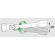 Prelungitor pentru chei tubulare, profesionale, capat mama/tata 1/4, tip Wobble (16°), Stahlwille
