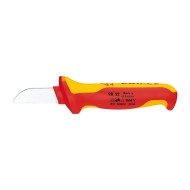 Cutter pentru cabluri, cu maner bicomponent cu izolatie VDE, L 185 mm, L lama 50 mm, Knipex