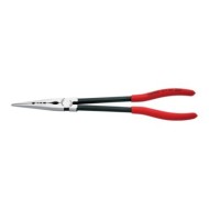 Cleste cu falci semi-rounde lungi subtiri, cu profil ondulat, cu strat negru protector lustruit si cu manson din plastic, Knipex