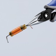 Cleste de precizie de prindere pentru electronisti, falci semi-rotunde, suprafata brunata lustruita, manson bicomponent, Knipex