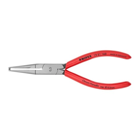 Cleste dezizolator pentru cabluri subtiri, cu strat protector negru lustruit si manere cu manson din plastic, Knipex