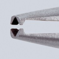 Cleste dezizolator pentru cabluri subtiri, cu strat protector negru lustruit si manere cu manson din plastic, Knipex