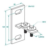 Suport Vertical pentru profile 27x15, 27x18, 28x30 mm ,Rocast
