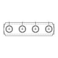 Conector 28 x 160 pentru profile, surub M8 x 20 ,Rocast