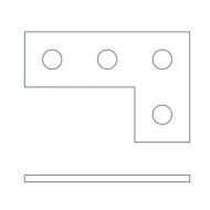 Suport L, 80 x 80 x 5 mm pentru profile 41 x 21 mm, Rocast