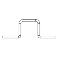 Brida zincata  135 x 27 x 5 mm pentru profile 41 x 21 mm, 41 x 41 mm, Rocast