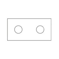 Conector cu 2 gauri, 80 x 40 x 5 mm,  plat zincat, drept pentru profile 41 x 21 mm, 41 x 41 mm, Rocast