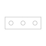 Conector cu 3 gauri, 120 x 40 x 5 mm, plat zincat, drept pentru profile 41 x 21 mm, 41 x 41 mm, Rocast