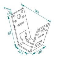 Suport tavan V, RMTT04S, 90 x 82 x 40 x 2.5 mm, Rocast