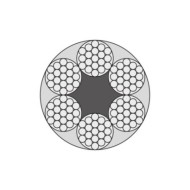 Cablu zincat, 2 mm, 6 x 19 + 1 FC ( FC   miez textil ), Rocast