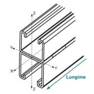 Profil dublu, C8341 fara perforatii, Rocast