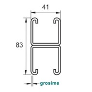 Profil dublu, C8341 fara perforatii, Rocast