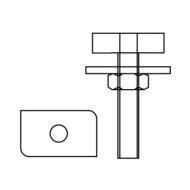 Bolt de fixare zincat pentru profile 41 x 21 mm si 41 x 41 mm, Rocast