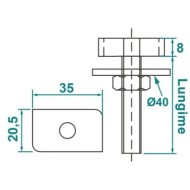 Bolt de fixare zincat pentru profile 41 x 21 mm si 41 x 41 mm, Rocast