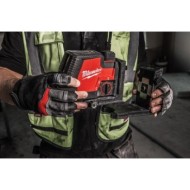 Nivela laser in cruce model L4 CLIP cu functie de fir cu plumb, fascicul verde, Milwaukee