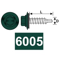Surub autoforant cap hexagonal + saiba cauciucata EPDM ø 14 mm pentru prindere constructii lemn, Rocast