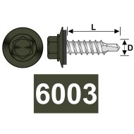 Surub autoforant cap hexagonal + saiba cauciucata EPDM ø 14 mm pentru prindere constructii lemn, Rocast