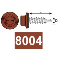 Surub autoforant cap hexagonal + saiba cauciucata EPDM ø 14 mm pentru prindere constructii lemn, Rocast