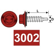 Surub autoforant cap hexagonal + saiba cauciucata EPDM ø 14 mm pentru prindere constructii lemn, Rocast