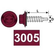 Surub autoforant cap hexagonal + saiba cauciucata EPDM ø 14 mm pentru prindere constructii lemn, Rocast