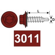 Surub autoforant cap hexagonal + saiba cauciucata EPDM ø 14 mm pentru prindere constructii lemn, Rocast