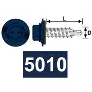 Surub autoforant cap hexagonal + saiba cauciucata EPDM ø 14 mm pentru prindere constructii lemn, Rocast