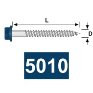Surub PAL cu cap hexagonal SW 10 cu flansa, Ø 6.6 mm, otel, zincat / vopsit, Rocast