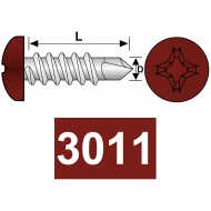 Surub autoforant cu cap bombat forma "N", DIN 7504, Rocast