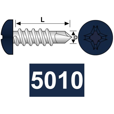 Surub autoforant cu cap bombat forma "N", DIN 7504, Rocast