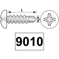 Surub autoforant cu cap bombat forma "N", DIN 7504, Rocast
