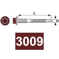 Surub cu capacitate mare de gaurire, otel zincat / vopsit, pentru panouri sandwich, cu saiba cauciucata  EPDM de 16 mm, Rocast