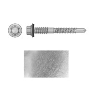 Surub cu capacitate mare de gaurire, otel zincat / vopsit, pentru panouri sandwich, cu saiba cauciucata  EPDM de 16 mm, Rocast