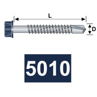 Surub autoforant cu cap hexagonal, otel, zincat sau vopsit in camp electrostatic, Rocast