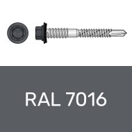 Surub cu capacitate mare de gaurire, cu saiba cauciucata EPDM Ø16 mm, Rocast